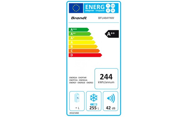 BRANDT BFU484YNW - &Eacute;tiquette &eacute;nergie