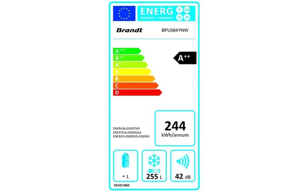 BRANDT BFU584YNW - &Eacute;tiquette &eacute;nergie