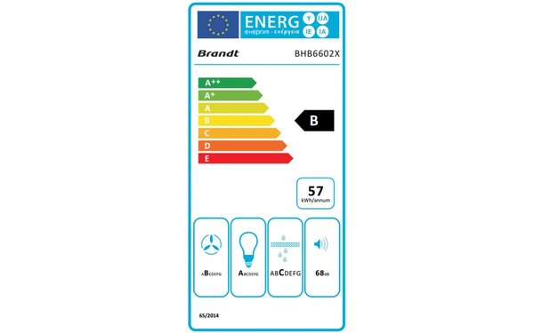 BRANDT BHB6602X - &Eacute;tiquette &eacute;nergie