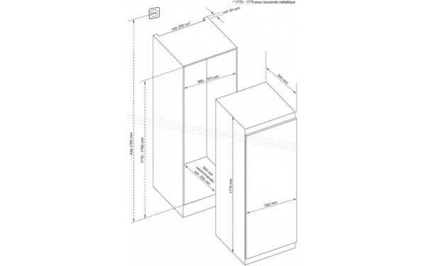BRANDT BIL1770FB - Dimensions