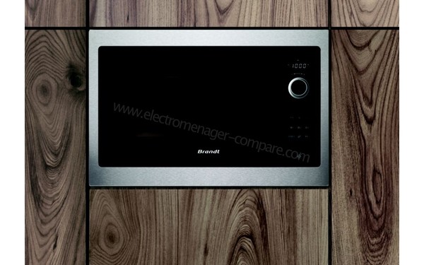 BRANDT BMS6115X - Vue de face, appareil encastr&eacute; (cr&eacute;dit : Boulanger)