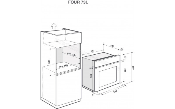 BRANDT BOC3112X - Dimensions