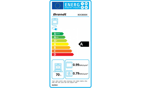 BRANDT BOC8000X - &Eacute;tiquette &eacute;nergie