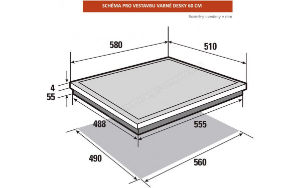 BRANDT BPI6420B - Dimensions