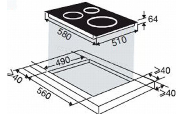 BRANDT BPI6428UB - Sch&eacute;ma technique