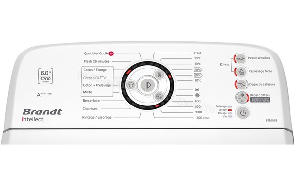 BRANDT BT8602B - Panneau de commandes (cr&eacute;dit : Darty)