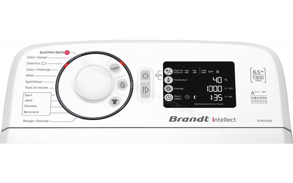 BRANDT BT8653MQ - Vue des commandes (cr&eacute;dit : Darty)