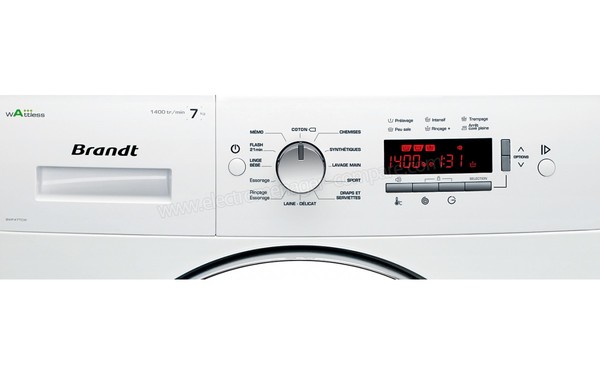 BRANDT BWF47TCW - Panneau de commandes