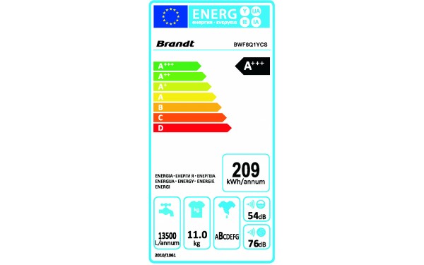 BRANDT BWF6Q1YCS - &Eacute;tiquette &eacute;nergie