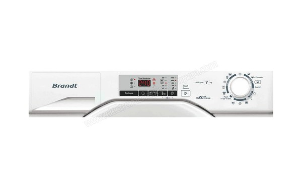 BRANDT BWF814I - Panneau de commandes (cr&eacute;dit : Darty)