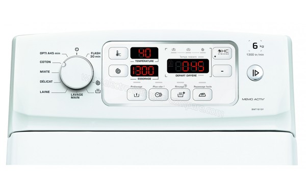 BRANDT BWT1613Y - Panneau de commandes