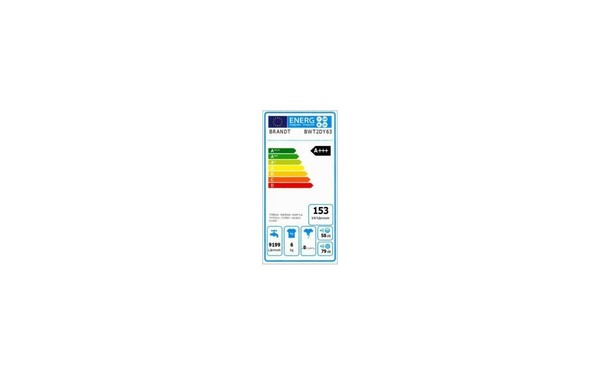 BRANDT BWT2DY63 - &Eacute;tiquette &eacute;nergie