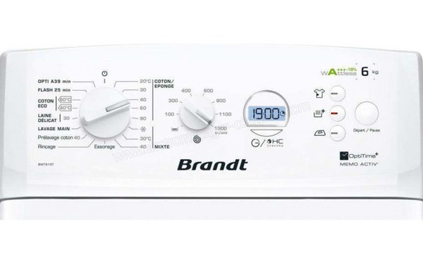 BRANDT BWT613T - Panneau de commandes