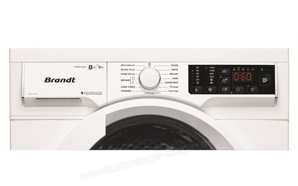 BRANDT BWW184T - Vue du panneau de commande