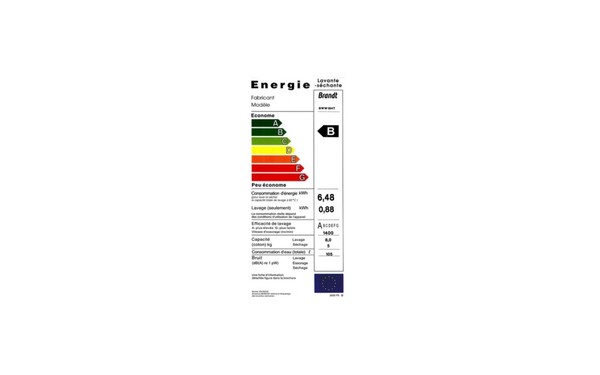 BRANDT BWW184T - &Eacute;tiquette &eacute;nergie