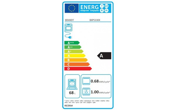 BRANDT BXP5330X - &Eacute;tiquette &eacute;nergie