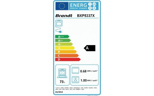 BRANDT BXP5337X - &Eacute;tiquette &eacute;nergie
