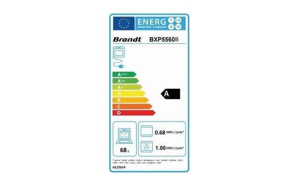 BRANDT BXP5560B - &Eacute;tiquette &eacute;nergie