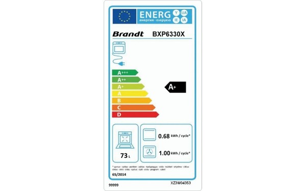 BRANDT BXP6330X - &Eacute;tiquette &eacute;nergie