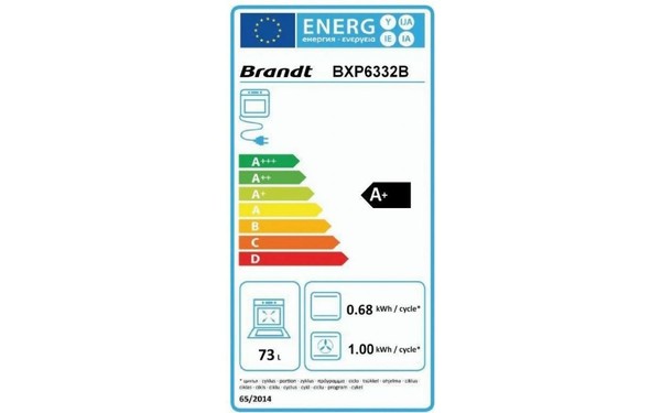 BRANDT BXP6332W - &Eacute;tiquette &eacute;nergie