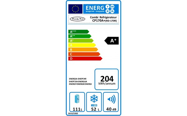 BRANDY BEST CB170A+ - &Eacute;tiquette &eacute;nergie