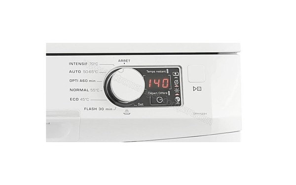 BRANDT DFH1231 - Vue du panneau de commandes  (cr&eacute;dit : Darty)