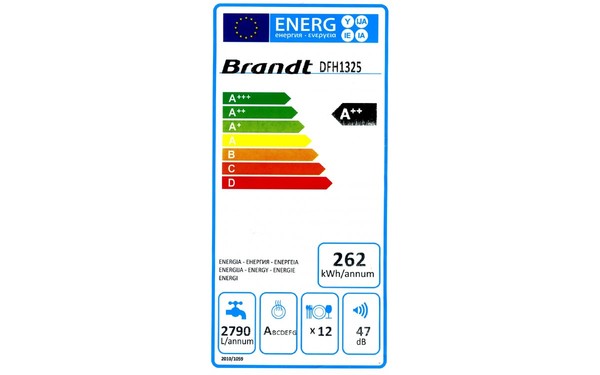 BRANDT DFH1325 - &Eacute;tiquette &eacute;nergie