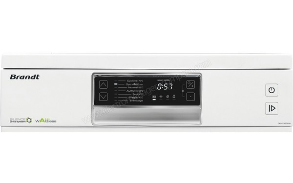 BRANDT DFH13532W - Panneau de commandes (cr&eacute;dit : Darty)