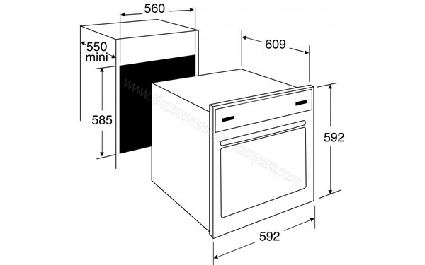 BRANDT FC1132X - Sch&eacute;ma d'encastrement