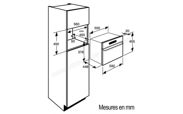 BRANDT FE1245X - Sch&eacute;ma d'encastrement