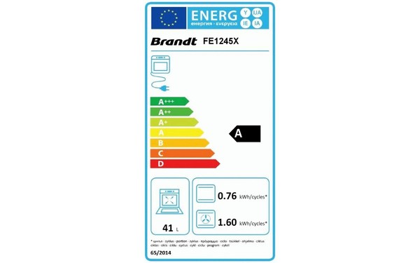 BRANDT FE1245X - &Eacute;tiquette &eacute;nergie