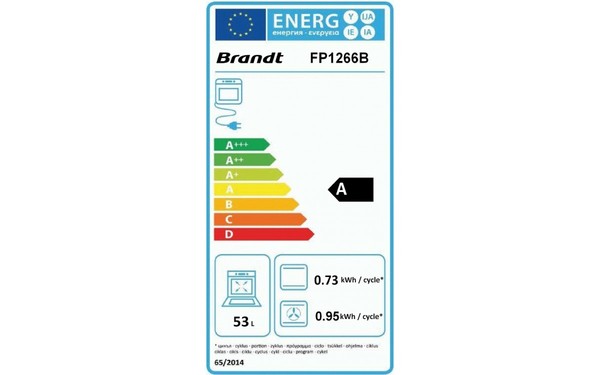 BRANDT FP1266B - &Eacute;tiquette &eacute;nergie