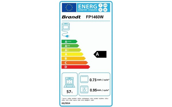 BRANDT FP1460W - &Eacute;tiquette &eacute;nergie