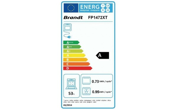 BRANDT FP1472XT - &Eacute;tiquette &eacute;nergie