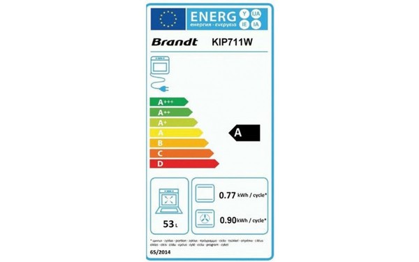 BRANDT KIP711W - &Eacute;tiquette &eacute;nergie