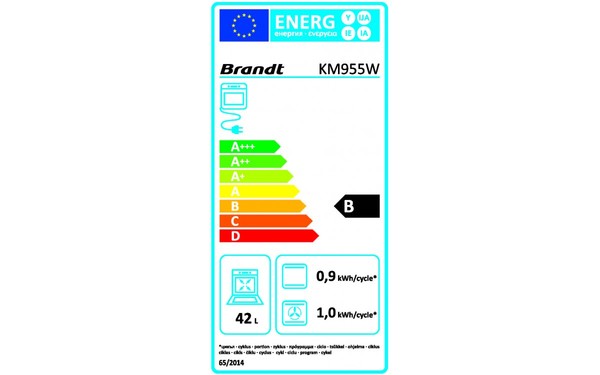 BRANDT KM955W - &Eacute;tiquette &eacute;nergie