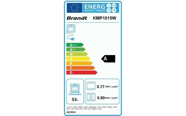 BRANDT KMP1015W - &Eacute;tiquette &eacute;nergie