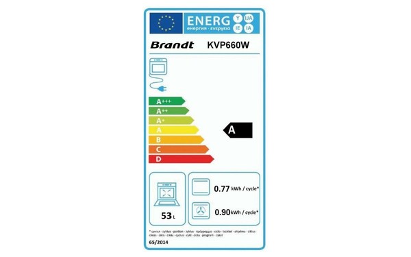 BRANDT KVP660W - &Eacute;tiquette &eacute;nergie