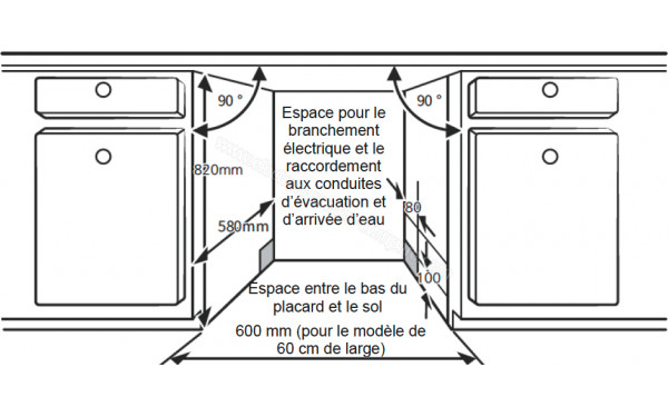 BRANDT LVE127J - Dimensions