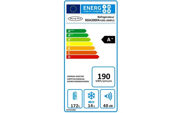 BRANDY BEST RDA200FA+ - &Eacute;tiquette &eacute;nergie