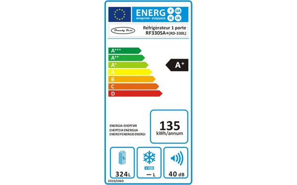 BRANDY BEST RF330SA+ - &Eacute;tiquette &eacute;nergie