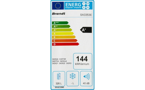 BRANDT SA3353E - &Eacute;tiquette &eacute;nergie
