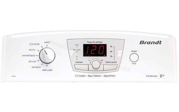 BRANDT SLTB86D - Panneau de commandes (cr&eacute;dit : Boulanger)