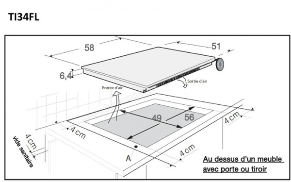 BRANDT TI34FL - Niche d'encastrement (cr&eacute;dit : Darty)