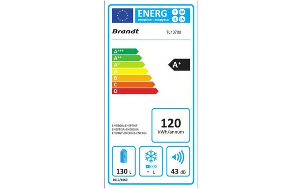 BRANDT TL13700 - &Eacute;tiquette &eacute;nergie