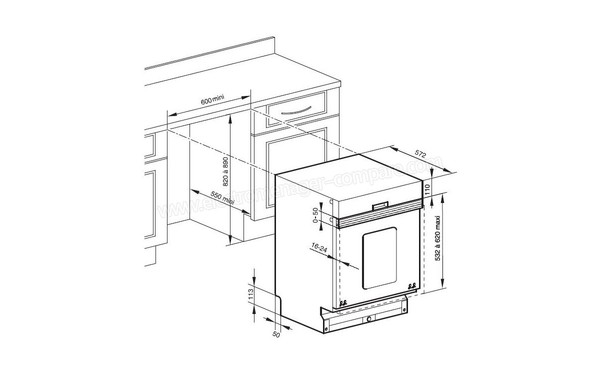 BRANDT VH1200B - Sch&eacute;ma d'encastrement