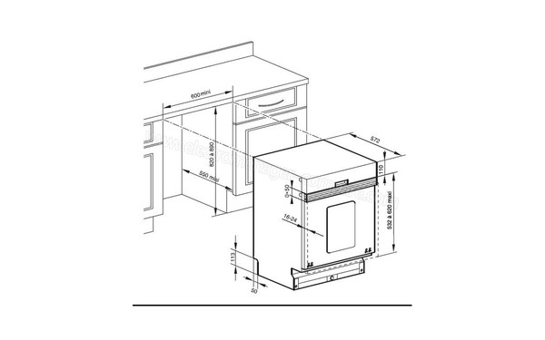 BRANDT VH1200W - Sch&eacute;ma d'encastrement