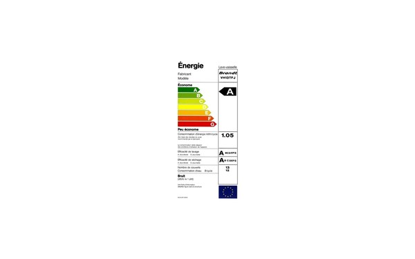 BRANDT VH13TFJ - &Eacute;tiquette &eacute;nergie