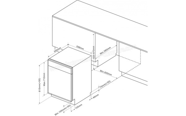 BRANDT VH1505J - Sch&eacute;ma d'encastrement
