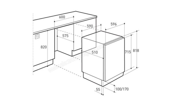 BRANDT WBF1126K - Plan d'installation